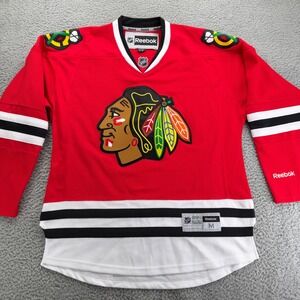 Reebok Chicago Blackhawks NHL Premier Jersey Blank Mens Medium Hockey Logo M